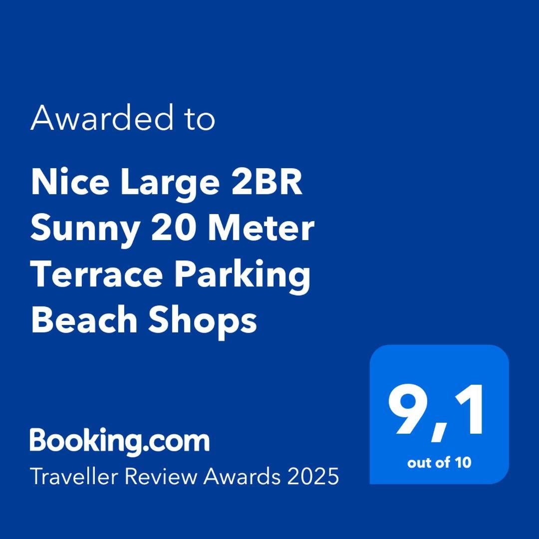 Nice Large 2Br Sunny 20 Meter Terrace Parking Beach Shops Exterior foto